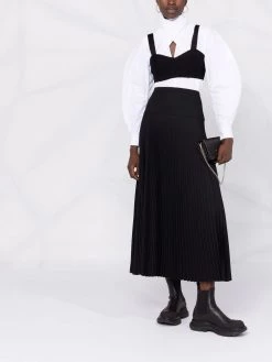 Alexander McQueen knitted wool-blend bra top