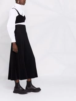 Alexander McQueen knitted wool-blend bra top