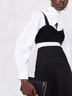 Alexander McQueen knitted wool-blend bra top