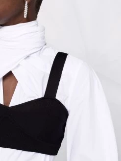 Alexander McQueen knitted wool-blend bra top