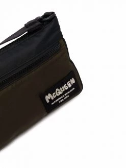 Alexander McQueen logo-patch messenger bag
