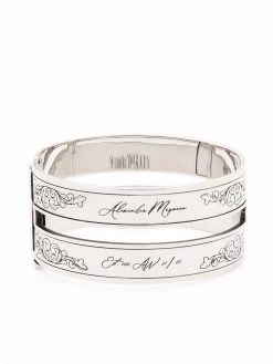 Alexander McQueen etched-design cuff bracelet