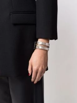 Alexander McQueen etched-design cuff bracelet