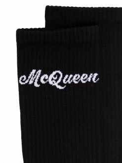 Alexander McQueen logo knitted socks