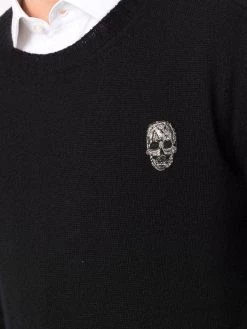Outlet โ Alexander McQueen Skull embroidered cashmere jumper ๐ 9 Alexander McQueen skull-embroidered cashmere jumper