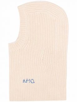 Alexander McQueen logo snood cable-knit hat