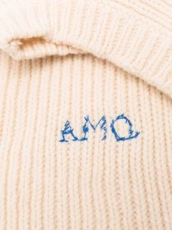 Alexander McQueen logo snood cable-knit hat