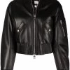Alexander McQueen polished-finish zip-fastening jacket