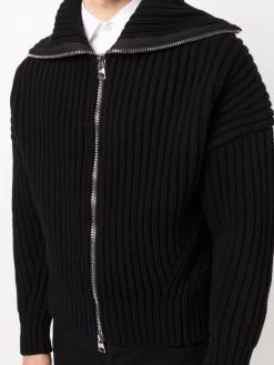 Alexander McQueen ribbed-knit zip-up jacket