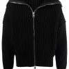 Alexander McQueen ribbed-knit zip-up jacket