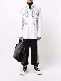 Alexander McQueen Meadow-embroidered cotton shirt