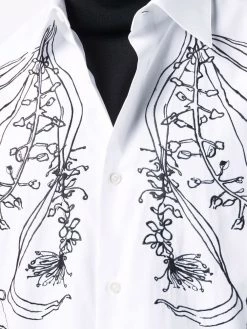 Alexander McQueen Meadow-embroidered cotton shirt