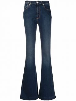 Alexander McQueen mid-rise flared-leg denim jeans