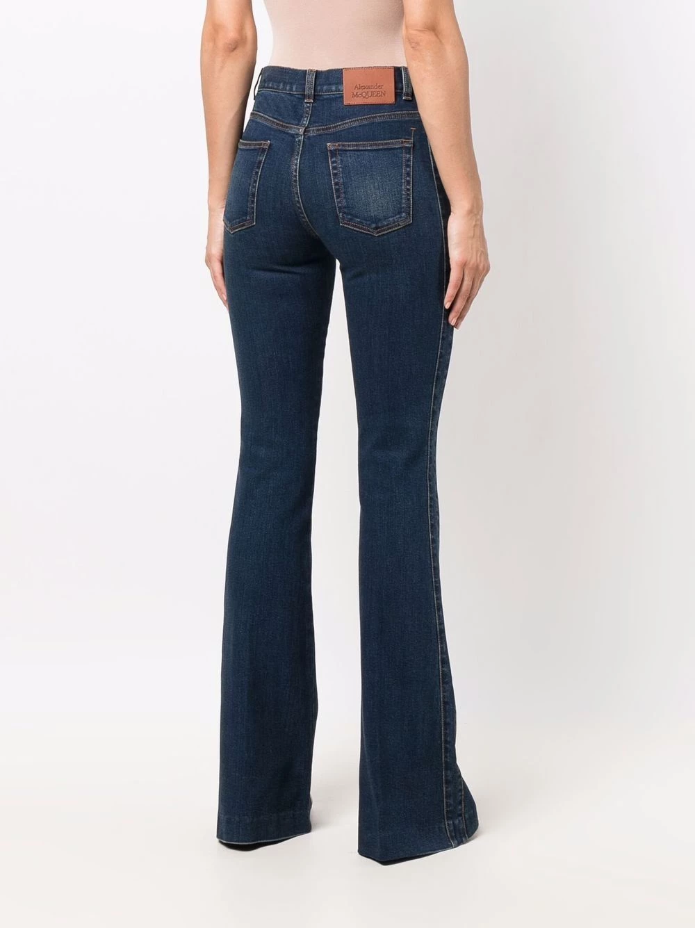 Best reviews of ๐ Alexander McQueen Mid rise flared leg denim ๐ jeans ๐ฅ 4 Alexander McQueen mid-rise flared-leg denim jeans