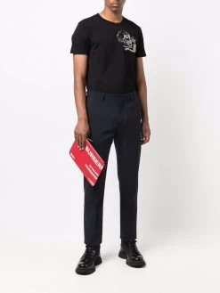 Alexander McQueen skull logo-embroidered short-sleeve T-shirt