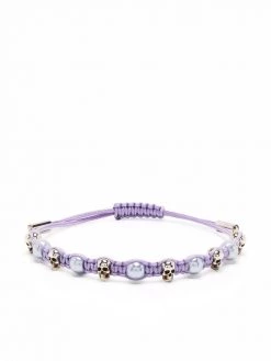 Alexander McQueen skull-appliquΓ© beaded bracelet