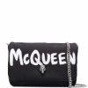 Alexander McQueen logo-graffiti-print crossbody bag
