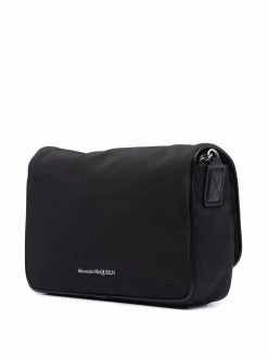 Alexander McQueen logo-graffiti-print crossbody bag