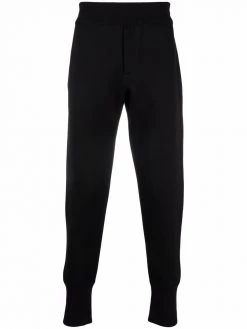 Alexander McQueen tapered logo-patch track pants