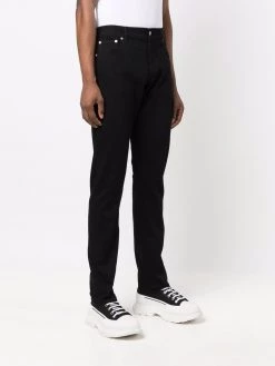 Alexander McQueen logo-embroidered skinny jeans