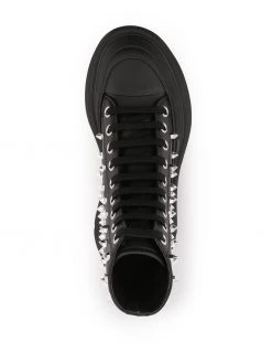 Cheap 😀 Alexander McQueen Stud embellished high top 👟 sneakers ⌛ 7 Alexander McQueen stud-embellished high-top sneakers