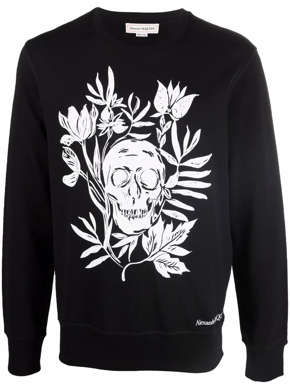 Best Sale 🛒 Alexander McQueen Skull floral print crew neck sweatshirt 👏 1 Alexander McQueen skull floral-print crew-neck sweatshirt