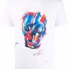 Alexander McQueen painterly skull-print short-sleeve T-shirt