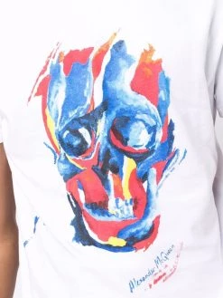 Best deal โ๏ธ Alexander McQueen Painterly skull print short sleeve T ๐ shirt ๐ 9 Alexander McQueen painterly skull-print short-sleeve T-shirt