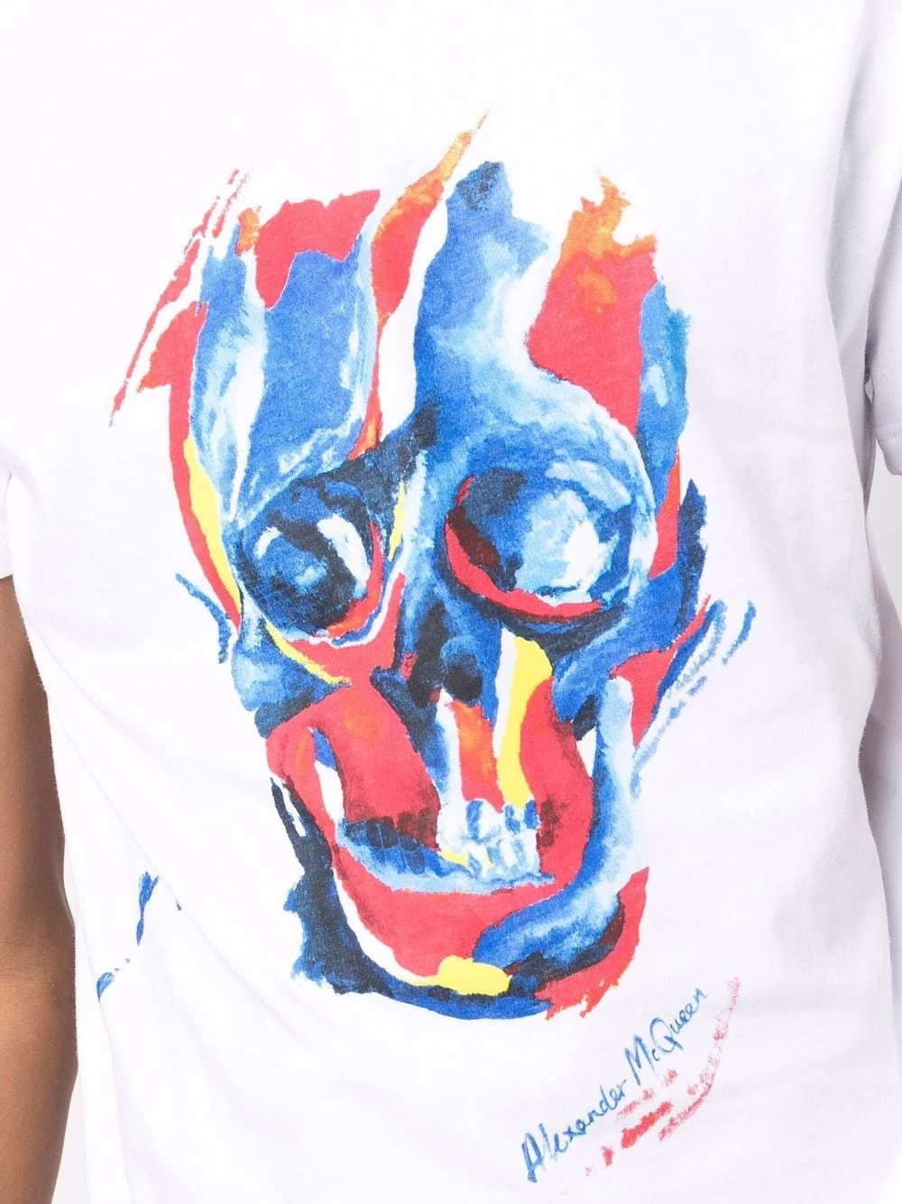 Best deal โ๏ธ Alexander McQueen Painterly skull print short sleeve T ๐ shirt ๐ 5 Alexander McQueen painterly skull-print short-sleeve T-shirt