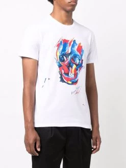 Best deal โ๏ธ Alexander McQueen Painterly skull print short sleeve T ๐ shirt ๐ 7 Alexander McQueen painterly skull-print short-sleeve T-shirt