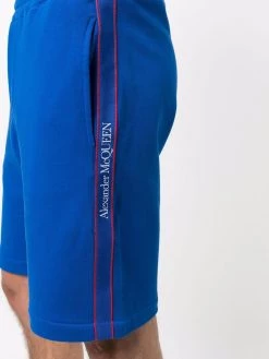 Alexander McQueen side logo-print track shorts