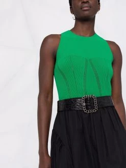 Alexander McQueen ribbed panel tank top