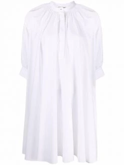 Alexander McQueen flared band-collar dress