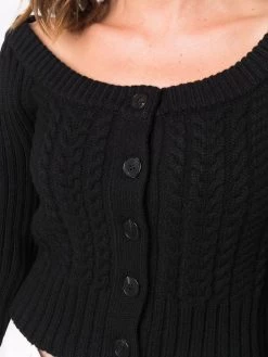Alexander McQueen off-shoulder knit cardigan