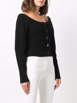 Alexander McQueen off-shoulder knit cardigan