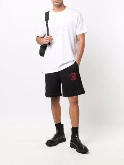 Alexander McQueen logo skull-print shorts