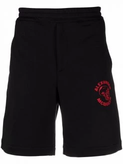 Alexander McQueen logo skull-print shorts