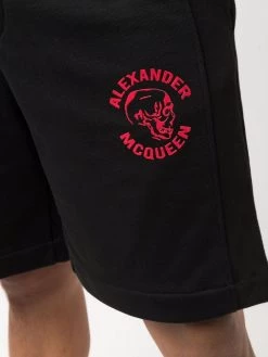 Alexander McQueen logo skull-print shorts