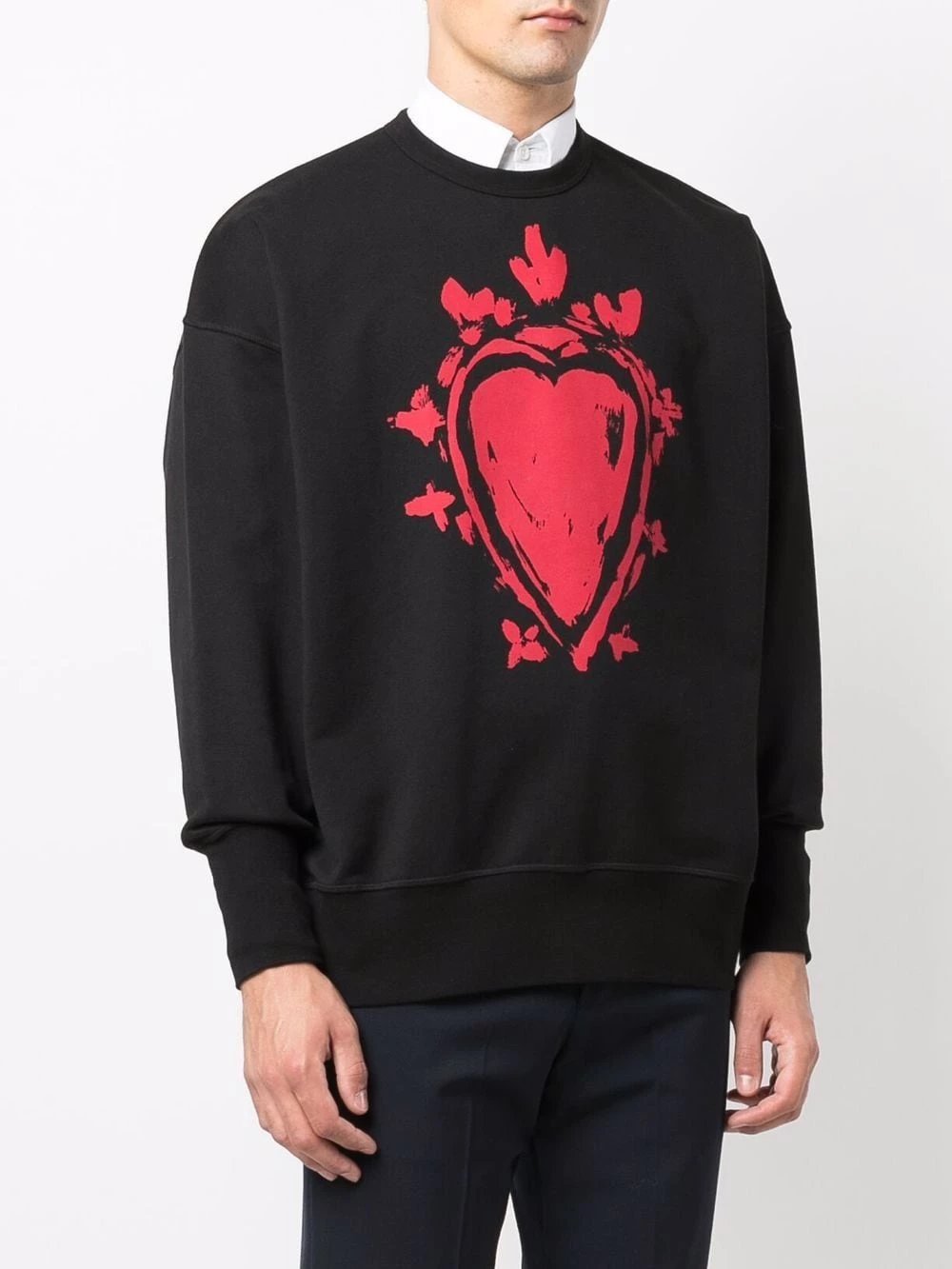 Outlet ๐ Alexander McQueen Heart print sweatshirt ๐ฅฐ 3 Alexander McQueen heart-print sweatshirt