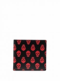 Alexander McQueen skull-print leather wallet