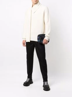 Alexander McQueen scarf-detail ribbed-knit jumper