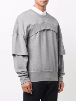 Cheap 💯 Alexander McQueen Layered logo print sweatshirt 🎁 7 Alexander McQueen layered logo-print sweatshirt