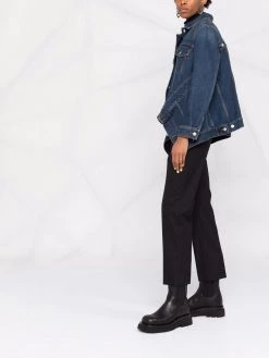 Alexander McQueen spread-collar denim jacket