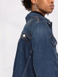 Alexander McQueen spread-collar denim jacket