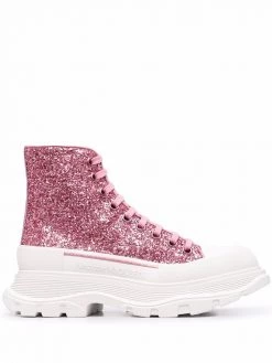 Alexander McQueen Tread Slick glittered ankle boots