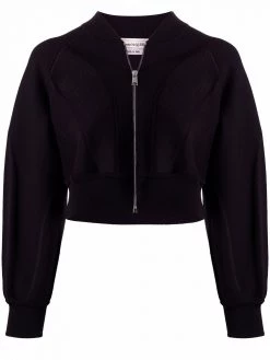 Alexander McQueen puff-sleeve cropped jacket