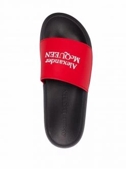 Alexander McQueen logo-print pool slides