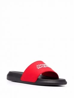 Alexander McQueen logo-print pool slides