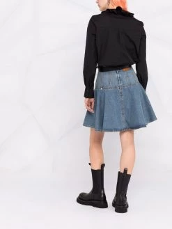 Alexander McQueen flared denim skirt