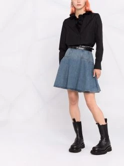 Alexander McQueen flared denim skirt
